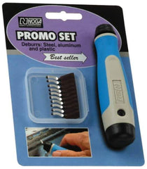 Noga - 10 Piece High Speed Steel Blade Hand Deburring Tool Set - N1 Blades, For Holes, Straight Edge, Curved Edge - Apex Tool & Supply