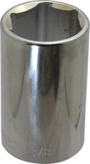 Paramount - 1-3/8", 1/2" Drive, Deep Hand Socket - 6 Points, 3-1/2" OAL, Steel, Chrome Finish - Apex Tool & Supply