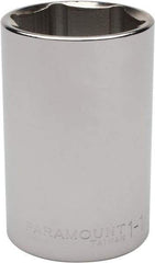 Paramount - 1-1/2", 1/2" Drive, Deep Hand Socket - 6 Points, 3-1/2" OAL, Steel, Chrome Finish - Apex Tool & Supply