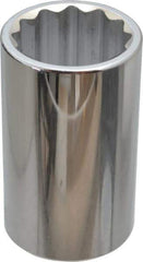 Paramount - 1-5/16", 1/2" Drive, Deep Hand Socket - 12 Points, 3-1/2" OAL, Steel, Chrome Finish - Apex Tool & Supply