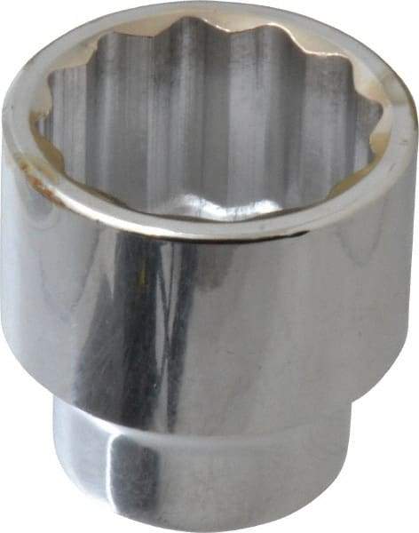 Paramount - 1/2" Drive, Standard Hand Socket - 12 Points, 1-1/2" OAL, Steel, Chrome Finish - Apex Tool & Supply