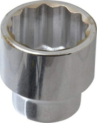 Paramount - 1/2" Drive, Standard Hand Socket - 12 Points, 1-1/2" OAL, Steel, Chrome Finish - Apex Tool & Supply
