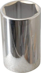 Paramount - 1-7/16", 1/2" Drive, Deep Hand Socket - 6 Points, 3-1/2" OAL, Steel, Chrome Finish - Apex Tool & Supply