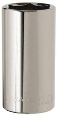 Paramount - 1-3/16", 1/2" Drive, Deep Hand Socket - 6 Points, 3-1/4" OAL, Steel, Chrome Finish - Apex Tool & Supply