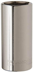 Paramount - 1-1/16", 1/2" Drive, Deep Hand Socket - 6 Points, 3-3/32" OAL, Steel, Chrome Finish - Apex Tool & Supply