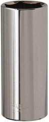 Paramount - 15/16", 1/2" Drive, Deep Hand Socket - 6 Points, 3-3/32" OAL, Steel, Chrome Finish - Apex Tool & Supply