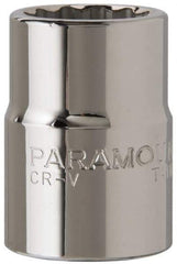 Paramount - 15/16", 3/4" Drive, Standard Hand Socket - 12 Points, 2" OAL, Chrome Finish - Apex Tool & Supply