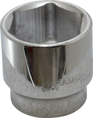 Paramount - 1-1/2", 1/2" Drive, Standard Hand Socket - 6 Points, 1-1/2" OAL, Steel, Chrome Finish - Apex Tool & Supply