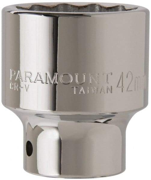 Paramount - 3/4" Drive, Standard Hand Socket - 12 Points, 2-29/32" OAL, Steel, Chrome Finish - Apex Tool & Supply