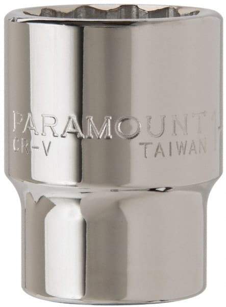 Paramount - 1-3/16", 3/4" Drive, Standard Hand Socket - 12 Points, 2-13/64" OAL - Apex Tool & Supply