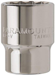 Paramount - 1-3/16", 3/4" Drive, Standard Hand Socket - 12 Points, 2-13/64" OAL - Apex Tool & Supply