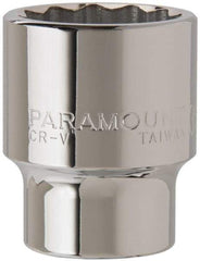Paramount - 3/4" Drive, Standard Hand Socket - 12 Points, 2-5/8" OAL, Steel, Chrome Finish - Apex Tool & Supply