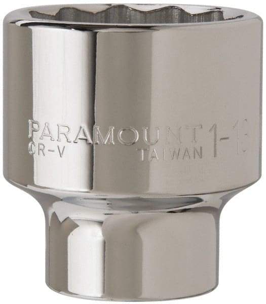 Paramount - 1-13/16", 3/4" Drive, Standard Hand Socket - 12 Points, 2-29/32" OAL - Apex Tool & Supply