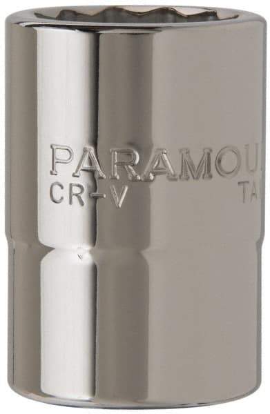 Paramount - 3/4" Drive, Standard Hand Socket - 12 Points, 2-13/64" OAL, Steel, Chrome Finish - Apex Tool & Supply