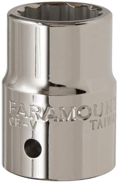 Paramount - 3/4" Drive, Standard Hand Socket - 12 Points, 2" OAL, Steel, Chrome Finish - Apex Tool & Supply