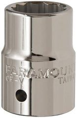 Paramount - 3/4" Drive, Standard Hand Socket - 12 Points, 2" OAL, Steel, Chrome Finish - Apex Tool & Supply