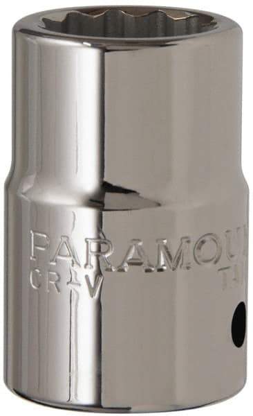Paramount - 3/4" Drive, Standard Hand Socket - 12 Points, 2" OAL, Steel, Chrome Finish - Apex Tool & Supply