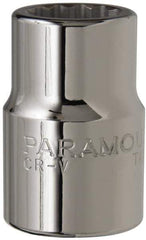 Paramount - 3/4" Drive, Standard Hand Socket - 12 Points, 2" OAL, Steel, Chrome Finish - Apex Tool & Supply