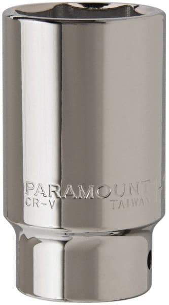 Paramount - 1-1/2", 3/4" Drive, Deep Hand Socket - 6 Points, 3-1/2" OAL, Steel, Chrome Finish - Apex Tool & Supply