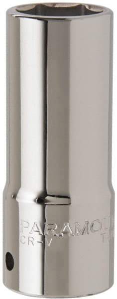 Paramount - 15/16", 3/4" Drive, Deep Hand Socket - 6 Points, 3-1/2" OAL, Steel, Chrome Finish - Apex Tool & Supply