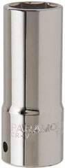 Paramount - 15/16", 3/4" Drive, Deep Hand Socket - 6 Points, 3-1/2" OAL, Steel, Chrome Finish - Apex Tool & Supply
