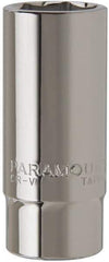 Paramount - 1-1/16", 3/4" Drive, Deep Hand Socket - 6 Points, 3-1/2" OAL, Steel, Chrome Finish - Apex Tool & Supply