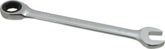 Paramount - 5/8" 12 Point Ratcheting Combination Wrench - 8-15/32" OAL, Chrome Vanadium Steel, Polished Finish - Apex Tool & Supply
