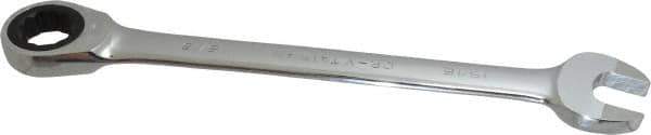 Paramount - 15/16" 12 Point Ratcheting Combination Wrench - 11-7/8" OAL, Chrome Vanadium Steel, Polished Finish - Apex Tool & Supply