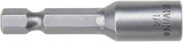 Irwin - 1/4" Magnetic Nutsetter - 1/4" Hex Drive, 4" OAL - Apex Tool & Supply