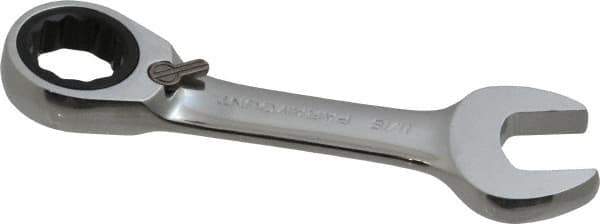 Paramount - 11/16" 12 Point Offset Combination Wrench - 15° Offset Angle, 5" OAL, Chrome Vanadium Steel, Polished Finish - Apex Tool & Supply
