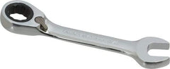 Paramount - 7/16" 12 Point Offset Combination Wrench - 15° Offset Angle, 4" OAL, Chrome Vanadium Steel, Polished Finish - Apex Tool & Supply