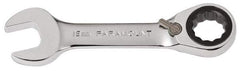 Paramount - 15mm 12 Point Combination Wrench - 15° Head Angle, 4-33/64" OAL, Chrome Vanadium Steel, Polished Finish - Apex Tool & Supply