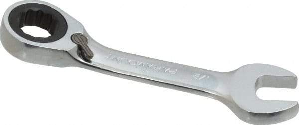 Paramount - 1/2" 12 Point Offset Combination Wrench - 15° Offset Angle, 4-9/32" OAL, Chrome Vanadium Steel, Polished Finish - Apex Tool & Supply