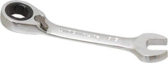 Paramount - 3/8" 12 Point Offset Combination Wrench - 15° Offset Angle, 3-1/8" OAL, Chrome Vanadium Steel, Polished Finish - Apex Tool & Supply
