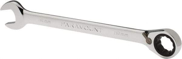 Paramount - 19mm 12 Point Combination Wrench - 15° Head Angle, 9-3/4" OAL, Chrome Vanadium Steel, Polished Finish - Apex Tool & Supply