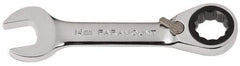 Paramount - 14mm 12 Point Combination Wrench - 15° Head Angle, 4-33/64" OAL, Chrome Vanadium Steel, Polished Finish - Apex Tool & Supply