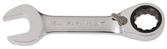 Paramount - 16mm 12 Point Combination Wrench - 15° Head Angle, 4-53/64" OAL, Chrome Vanadium Steel, Polished Finish - Apex Tool & Supply