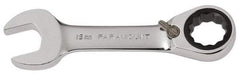 Paramount - 19mm 12 Point Combination Wrench - 15° Head Angle, 5-15/32" OAL, Chrome Vanadium Steel, Polished Finish - Apex Tool & Supply