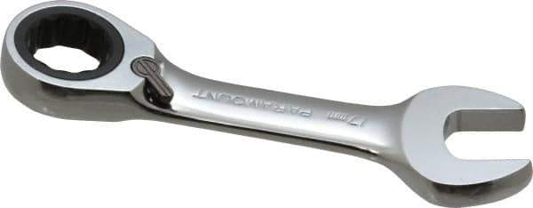 Paramount - 17mm 12 Point Combination Wrench - 15° Head Angle, 5" OAL, Chrome Vanadium Steel, Polished Finish - Apex Tool & Supply