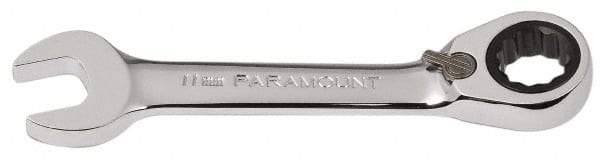Paramount - 11mm 12 Point Combination Wrench - 15° Head Angle, 4-3/64" OAL, Chrome Vanadium Steel, Polished Finish - Apex Tool & Supply