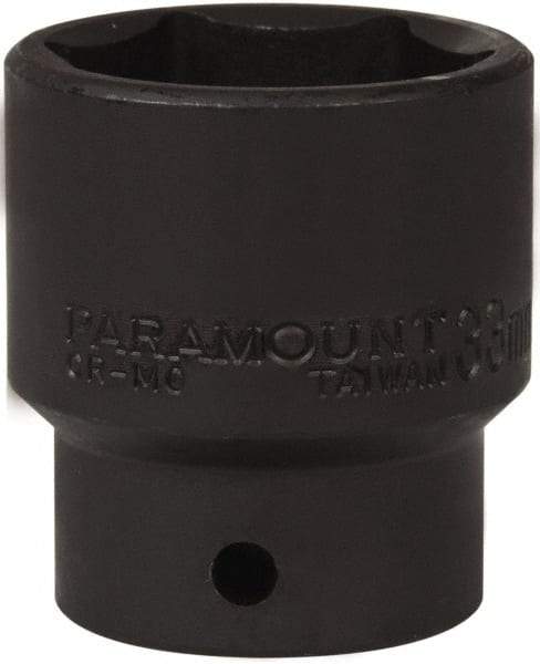 Paramount - 1/2" Drive 33mm Standard Impact Socket - 6 Points, 2" OAL - Apex Tool & Supply