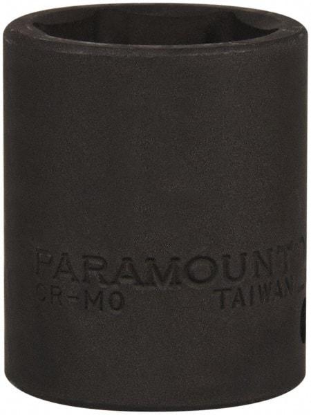 Paramount - 1/2" Drive 25mm Standard Impact Socket - 6 Points, 1-3/4" OAL - Apex Tool & Supply