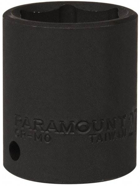 Paramount - 1/2" Drive 27mm Standard Impact Socket - 6 Points, 2" OAL - Apex Tool & Supply