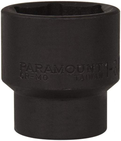 Paramount - 1/2" Drive 1-3/8" Standard Impact Socket - 6 Points, 2" OAL - Apex Tool & Supply