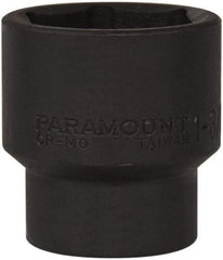 Paramount - 1/2" Drive 1-3/8" Standard Impact Socket - 6 Points, 2" OAL - Apex Tool & Supply
