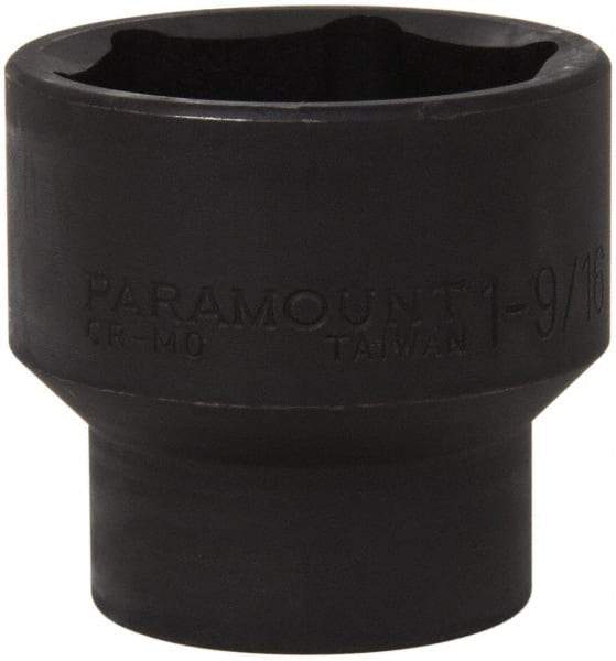 Paramount - 1/2" Drive 1-9/16" Standard Impact Socket - 6 Points, 2" OAL - Apex Tool & Supply