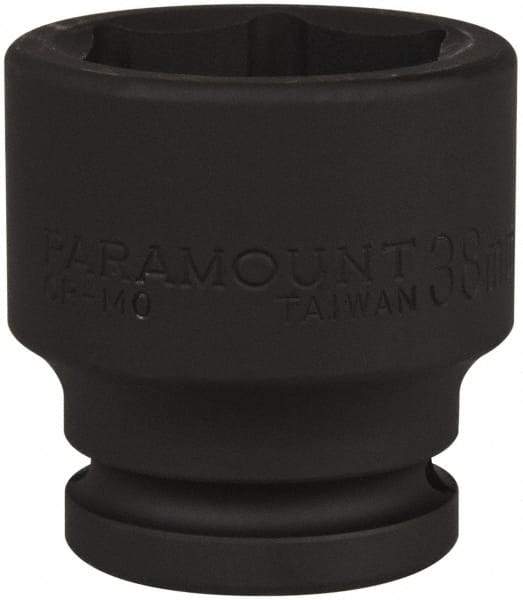 Paramount - 3/4" Drive 38mm Standard Impact Socket - 6 Points, 2-1/4" OAL - Apex Tool & Supply