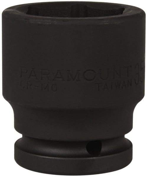 Paramount - 3/4" Drive 35mm Standard Impact Socket - 6 Points, 2-1/4" OAL - Apex Tool & Supply