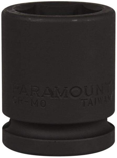 Paramount - 3/4" Drive 1-1/8" Standard Impact Socket - 6 Points, 2-3/32" OAL - Apex Tool & Supply