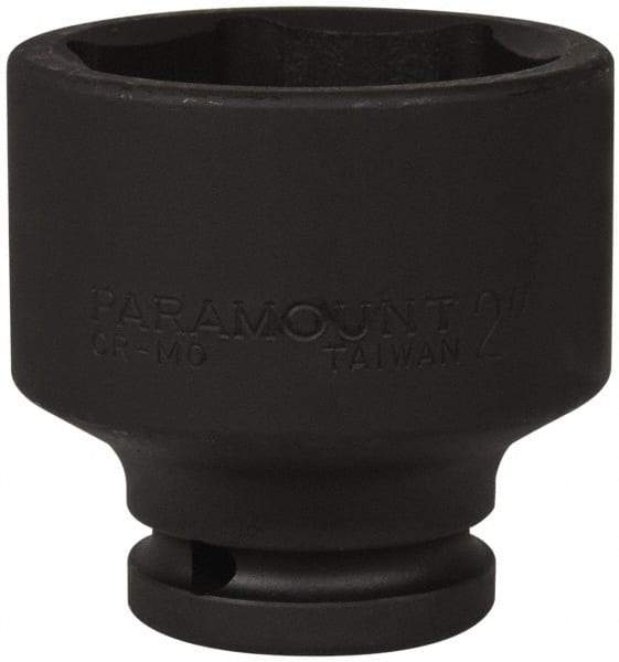 Paramount - 3/4" Drive 2" Standard Impact Socket - 6 Points, 2-11/16" OAL - Apex Tool & Supply